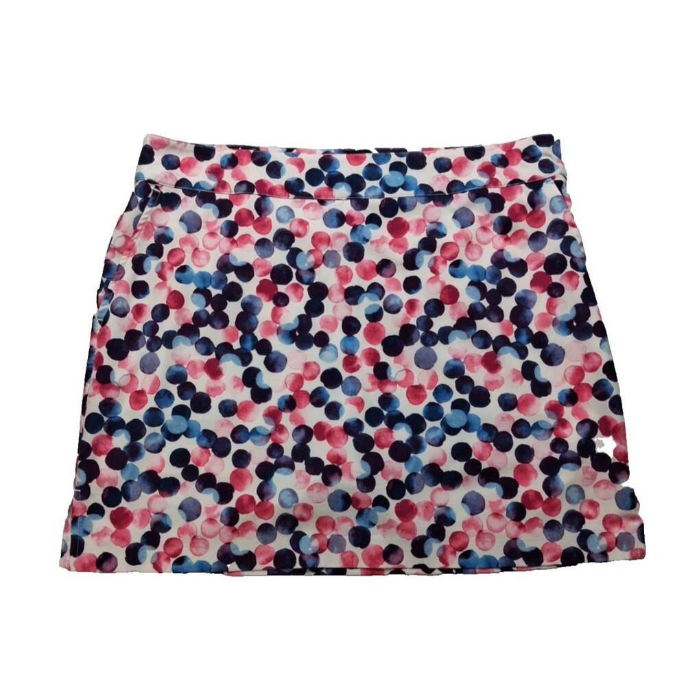 Izod Golf  Women's  Activewear Colorful Lined 2 Pockets Zipper Close Skorts  10